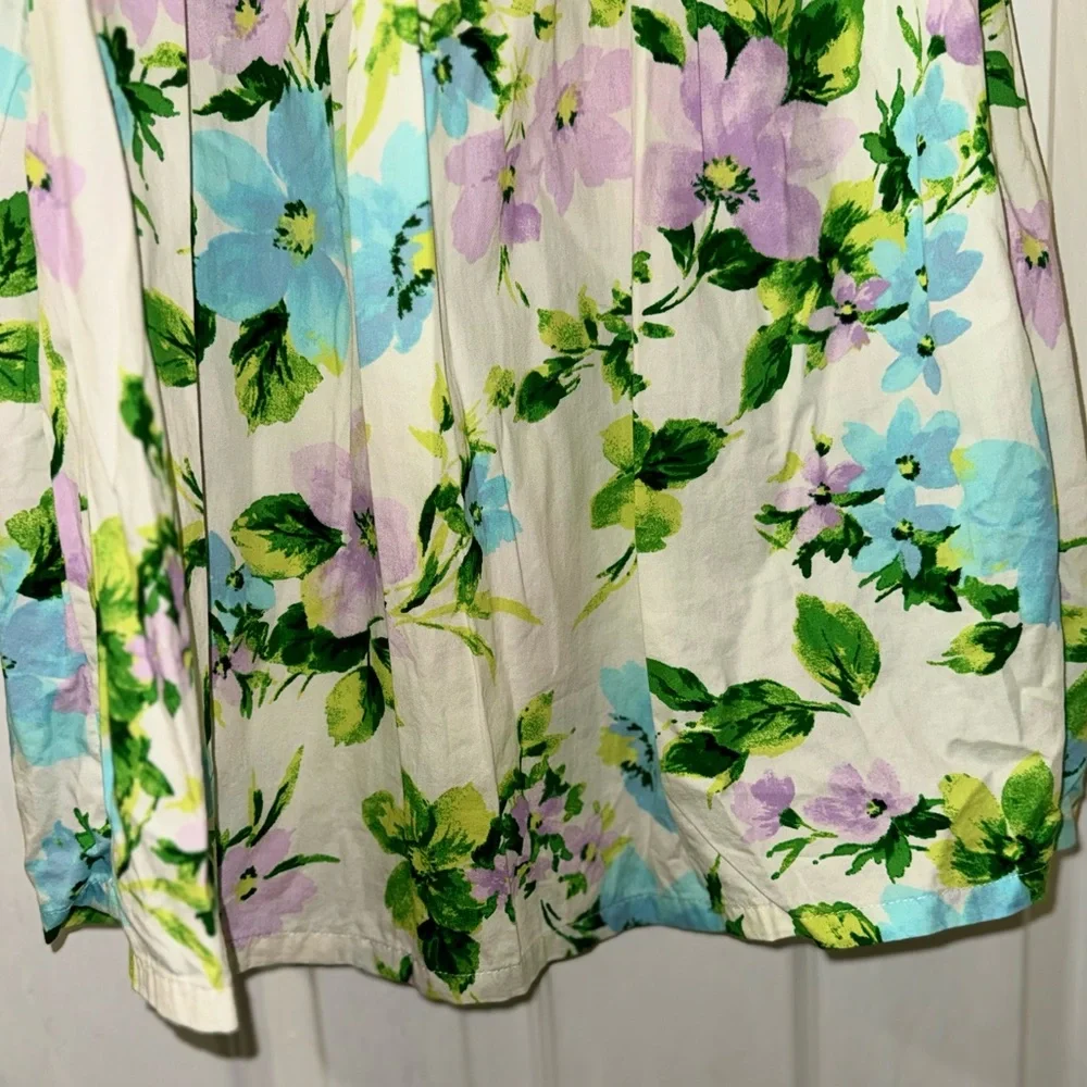 Old Navy Girls Floral Puff Sleeve Smocked Dress Size L 10/12